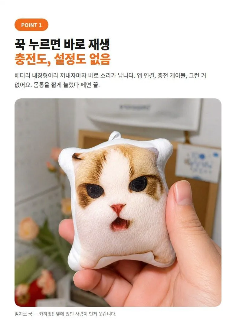 고양이 밈 사운드 키링 상세 4