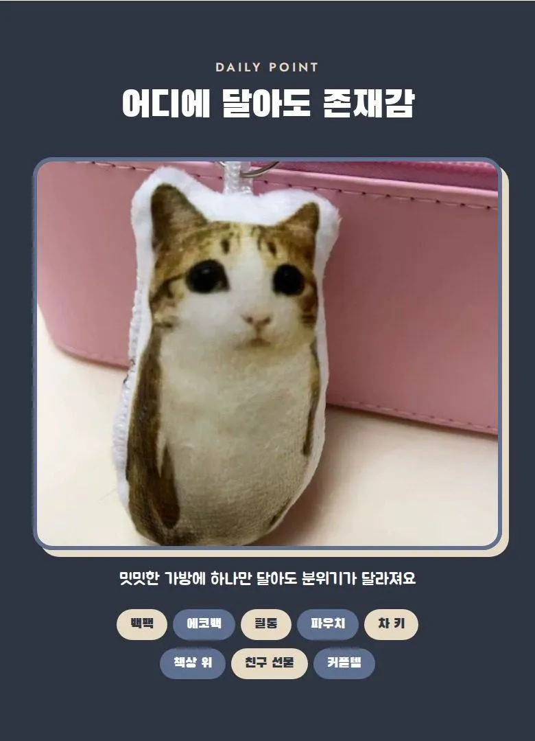 고양이 밈 키링 3종 세트 상세 7