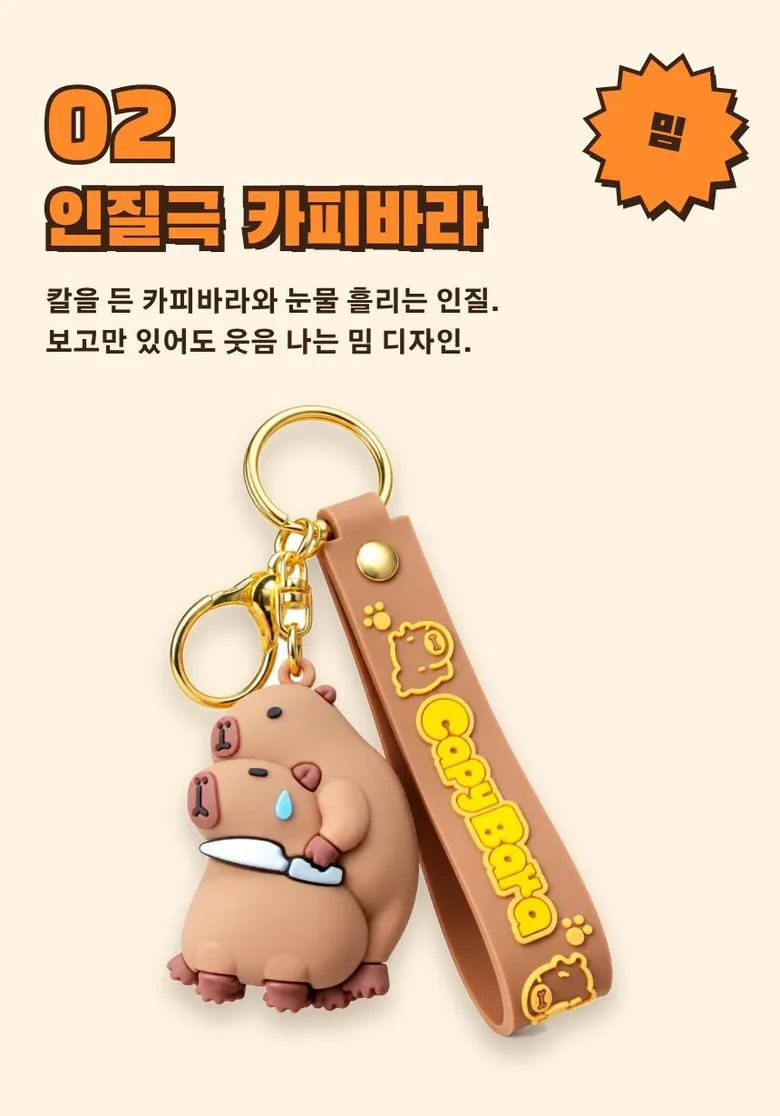 카피바라 스트랩 키링 3종 상세 4