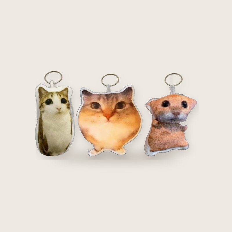 고양이 밈 키링 3종 세트
